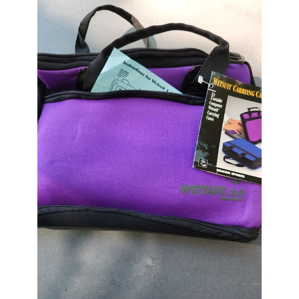 Wetsuit 2.0 Purple Padded Tablet Laptop Case Silicon Sports Carrying Strap